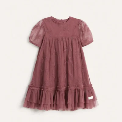 Kids' Red Embroidered Dress